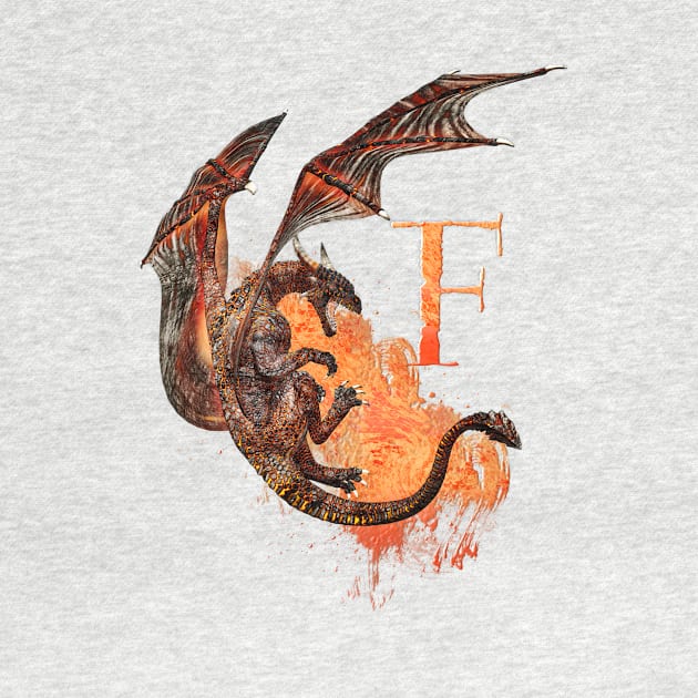 Drachen Buchstabe F by AndreaTiettje